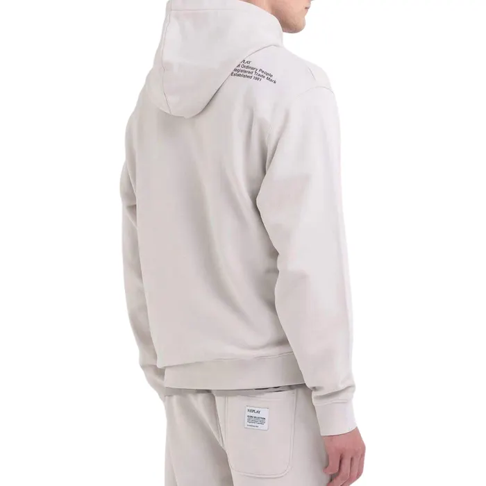 Replay Button Hoodie Heren
