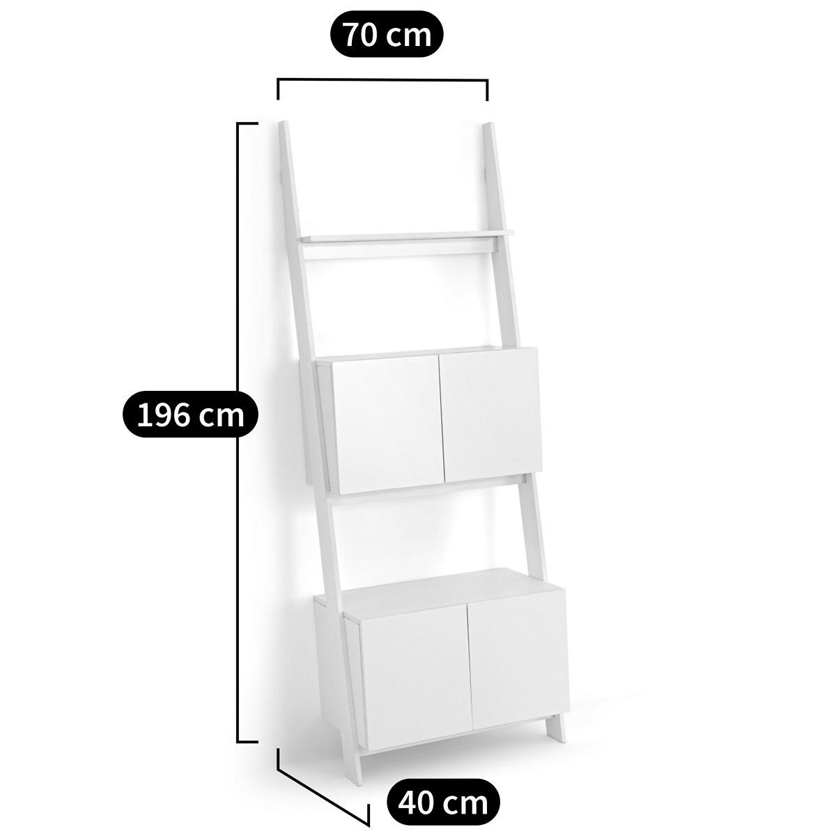 LA REDOUTE INTERIEURS<br>Estante de parede tipo escada, 4 portas, Domeno