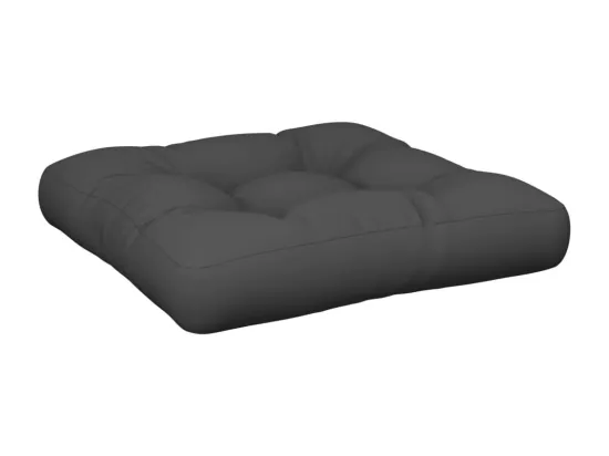 Coussin de palette noir 60x60x12 cm tissu
