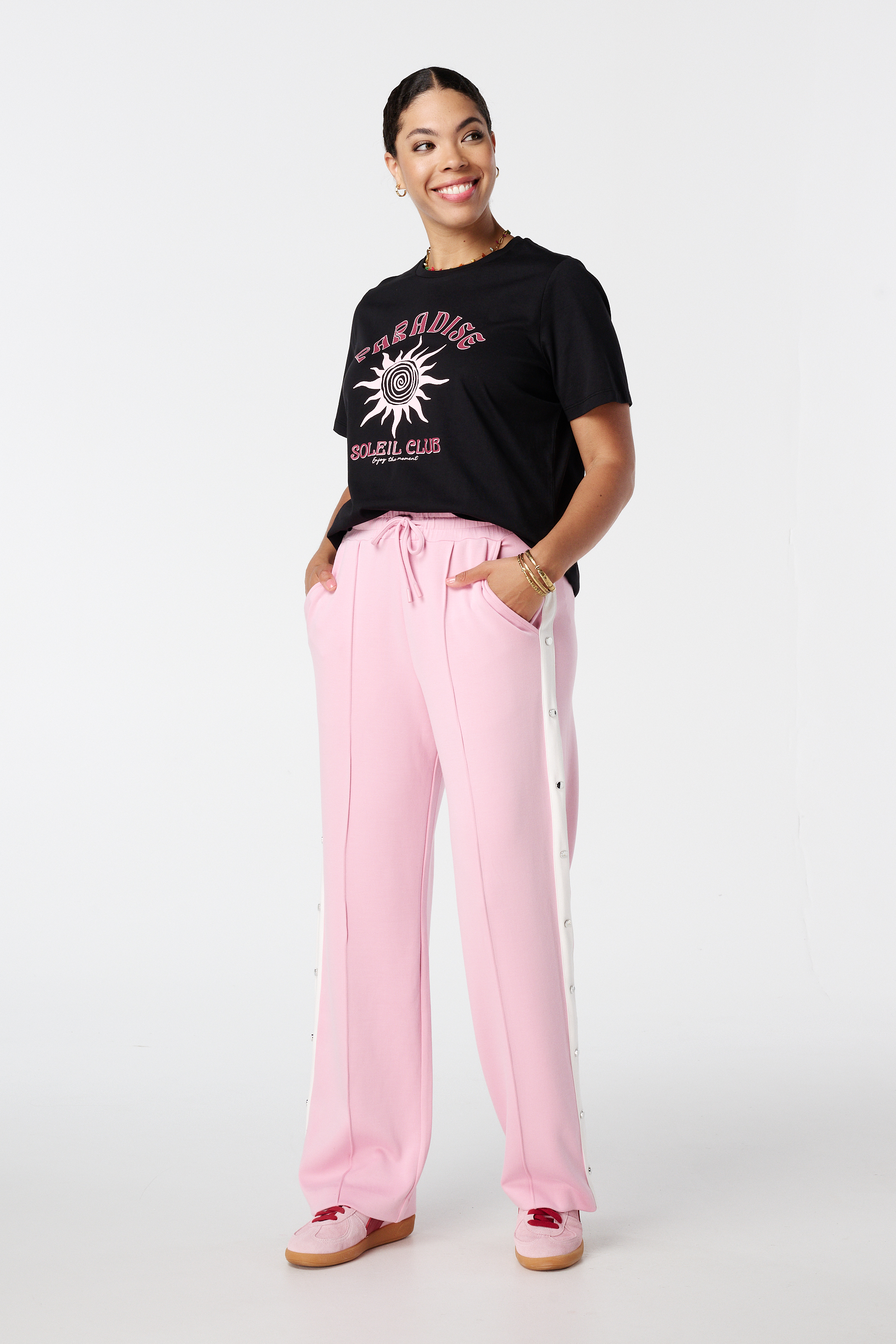 T-shirt met print Zwart