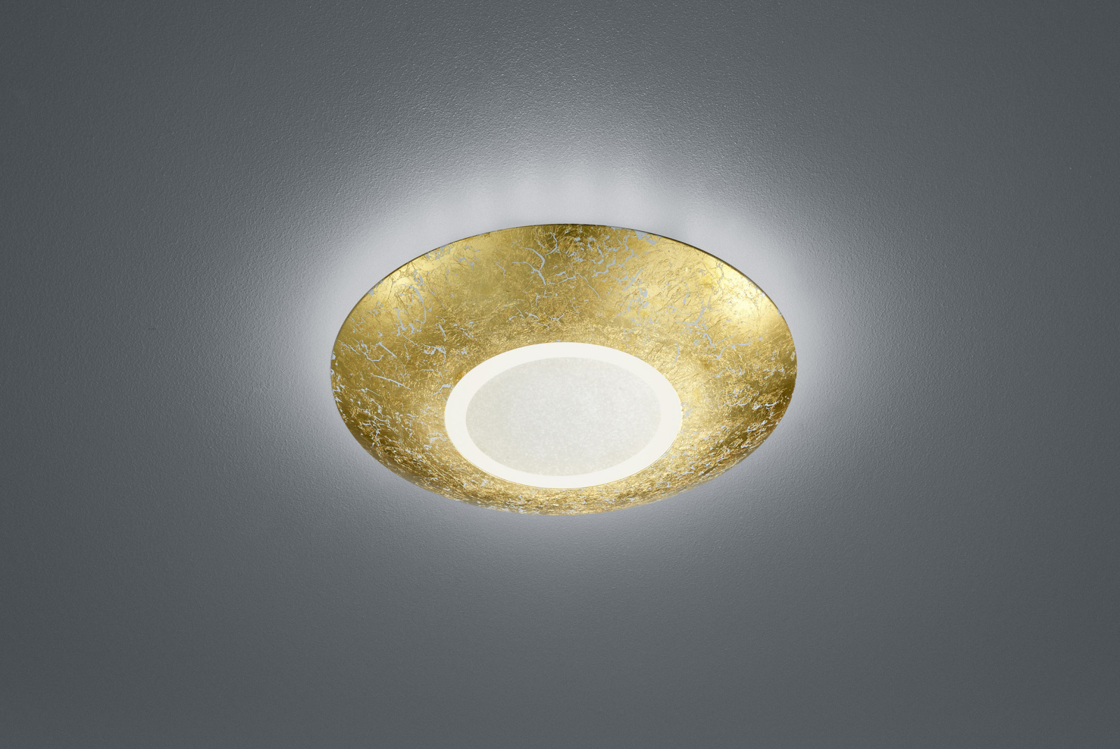 LED-Deckenleuchte - goldfarbig-weiß - Ø 32 cm