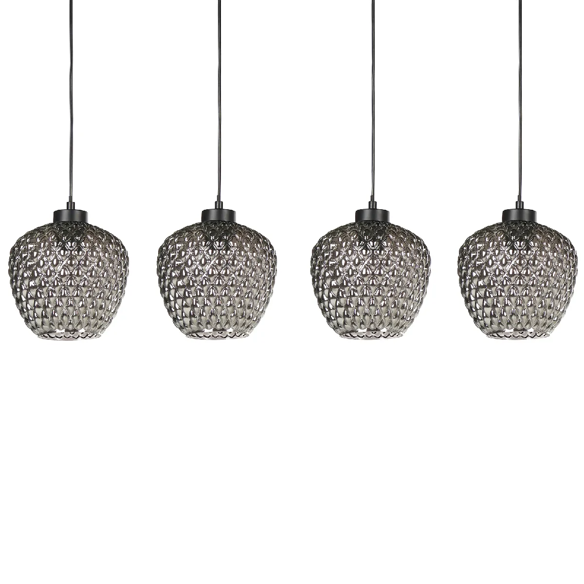 Beliani Lampe suspension SHERRY - Verre Gris