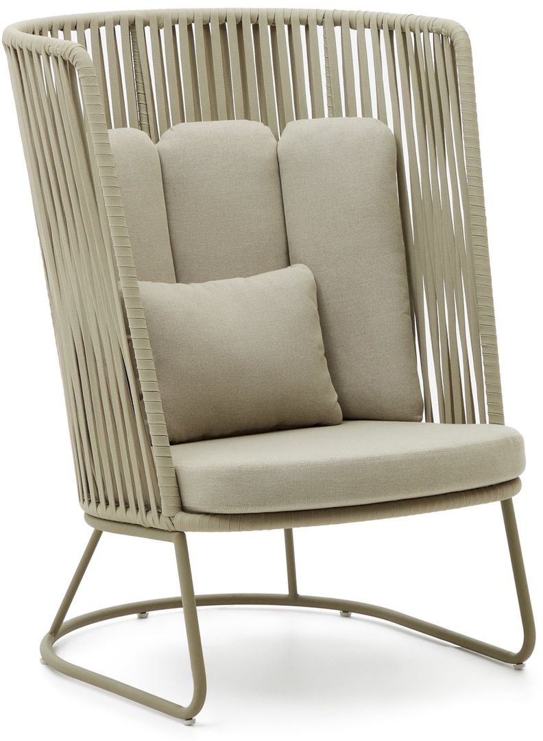 Kave Home   Saconca Hoge Outdoor Fauteuil