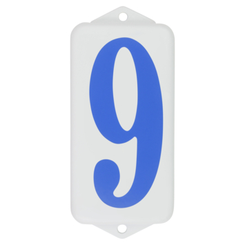 GAMMA huiscijfer 6 emaille wit /blauw