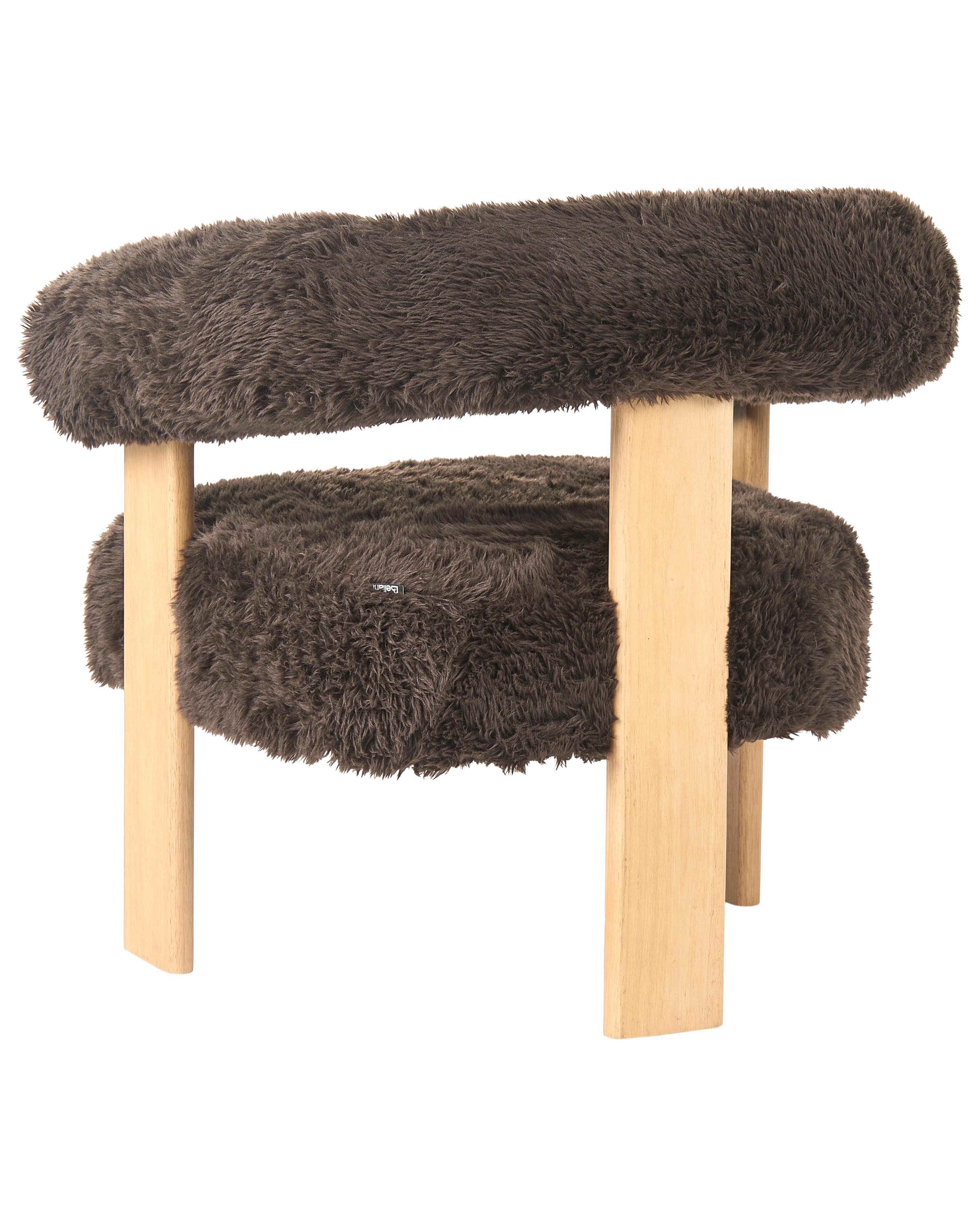 Fauteuil ILBRO Nepbont Donkerbruin/lichtbruin
