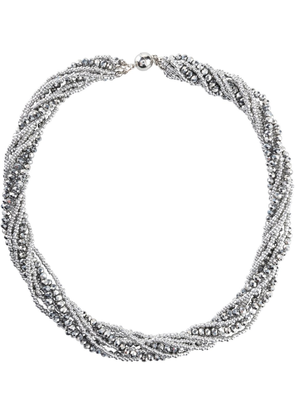 Collier multi rangs orné de pierres en verre
