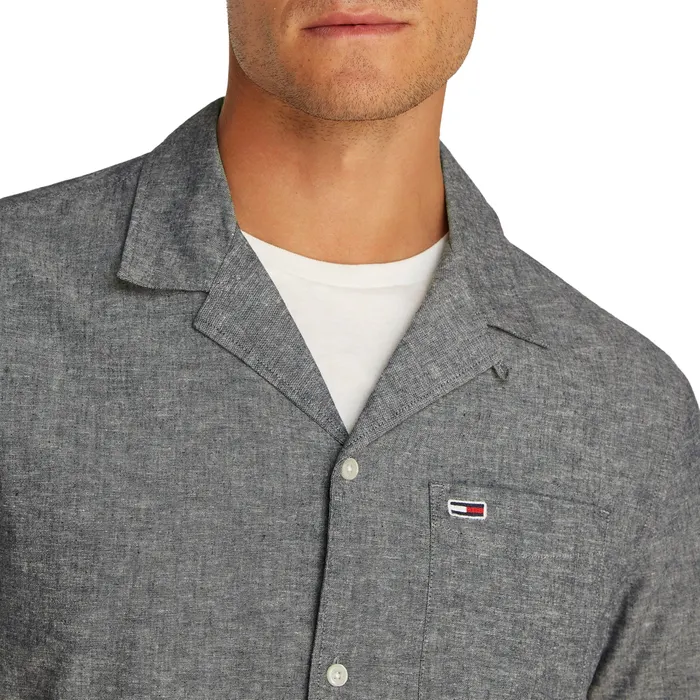 Tommy Hilfiger Regular Fit Linnen Blend SS Overhemd Heren