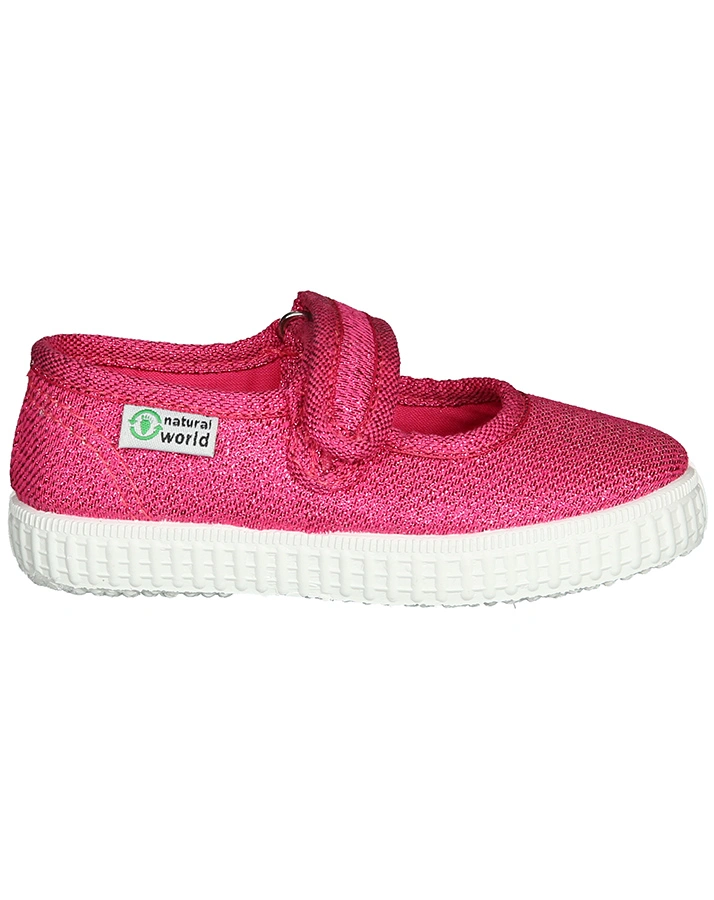 Ballerinas GLITTER GIRL mit Klett in metallic pink
