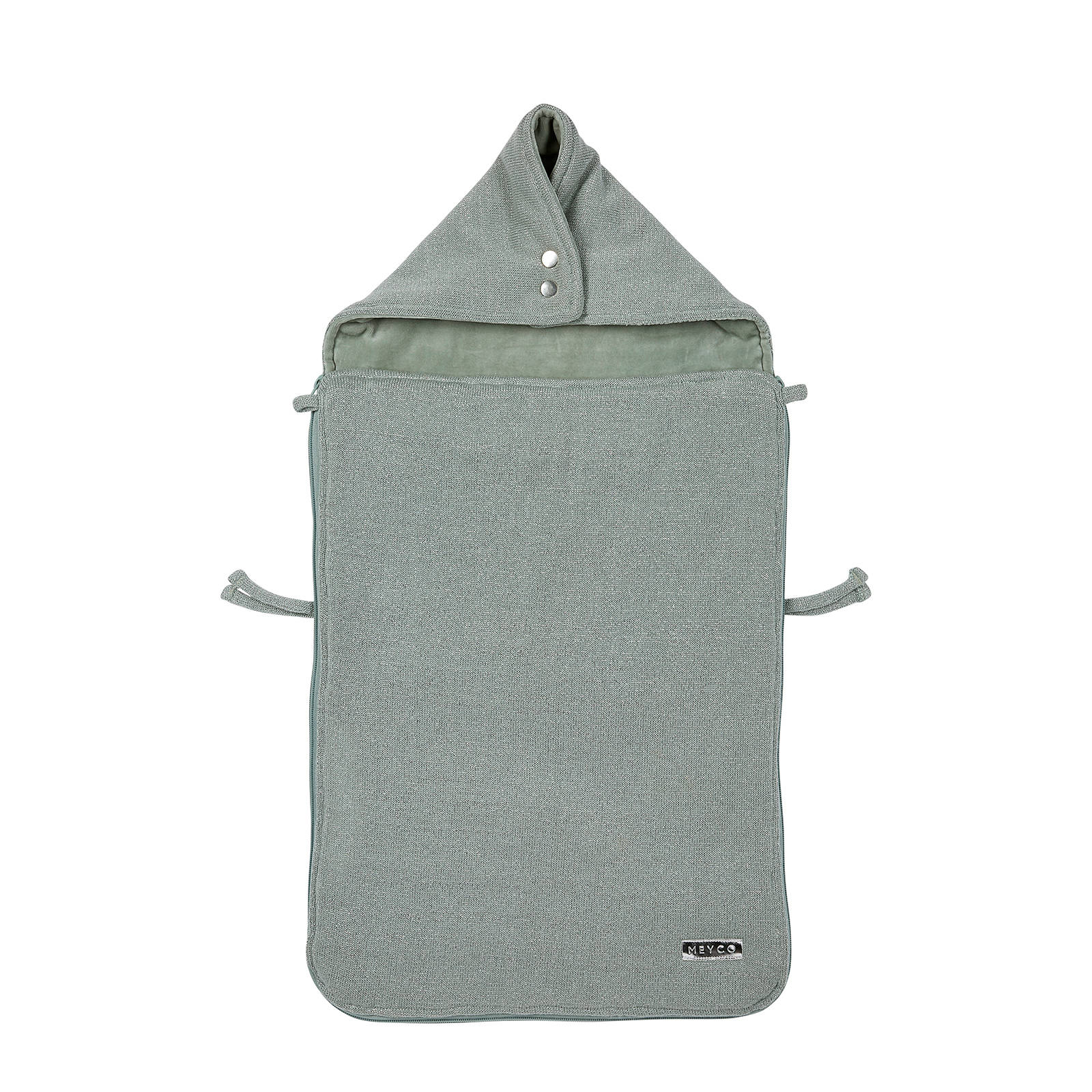Meyco Knit Basic deluxe voetenzak groep 0 stone green