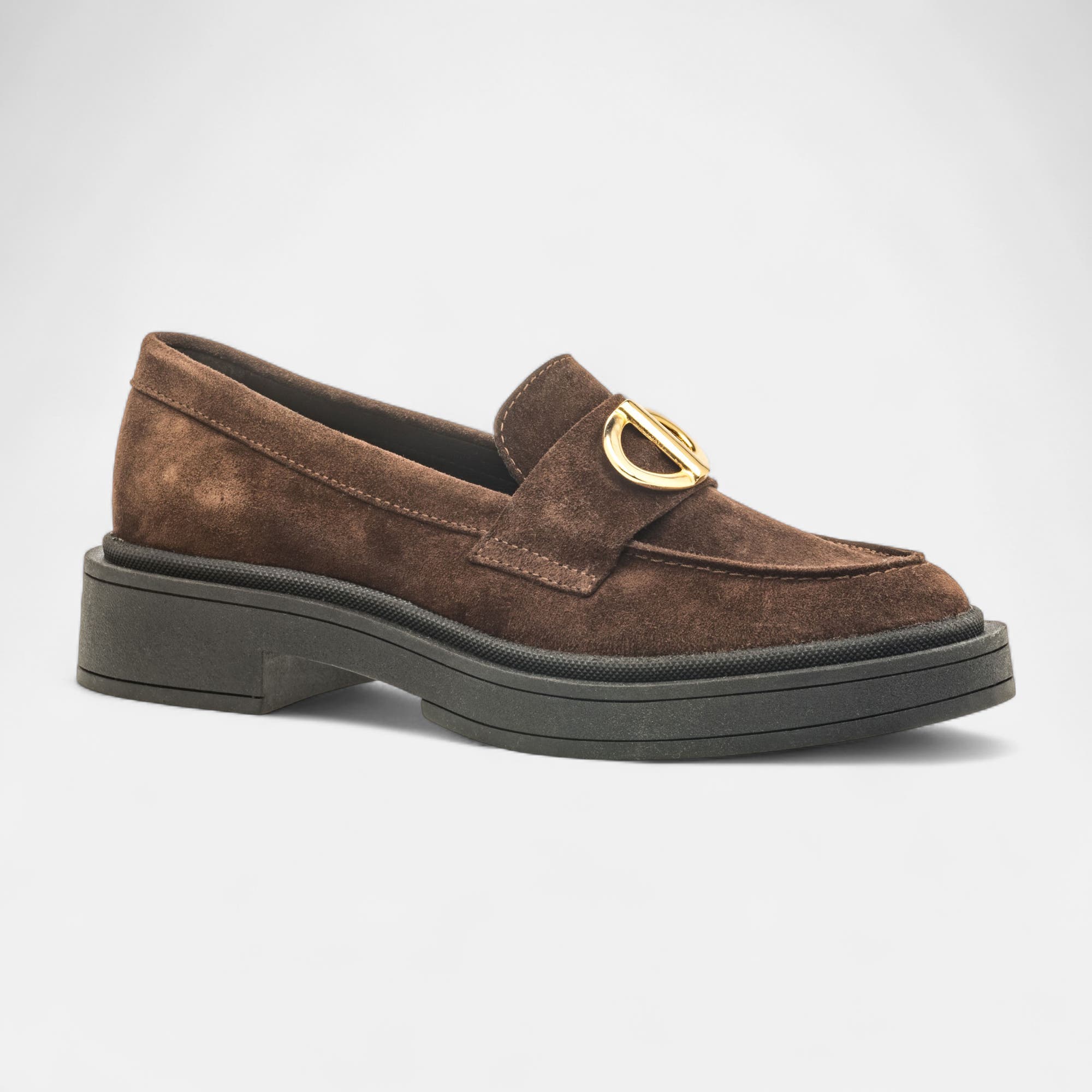Mocassins Femme en cuir marron