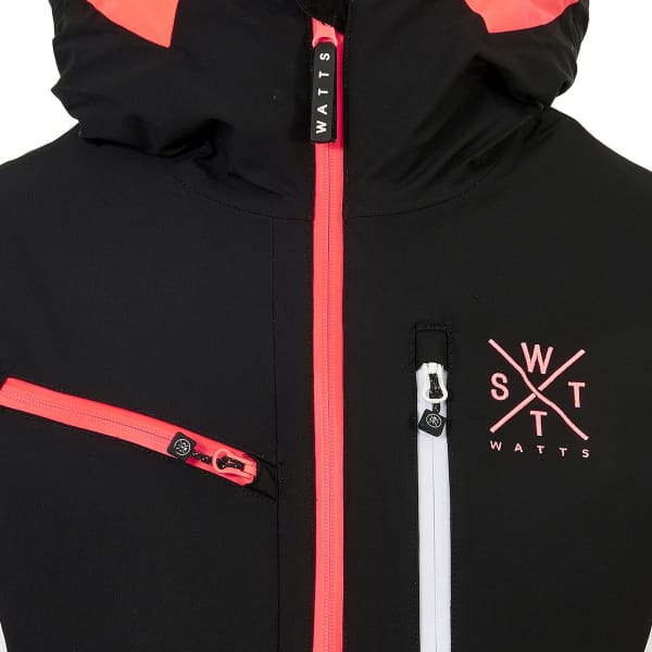 Veste de ski WATTS FICTION W BLACK/CROSS FLUO PINK