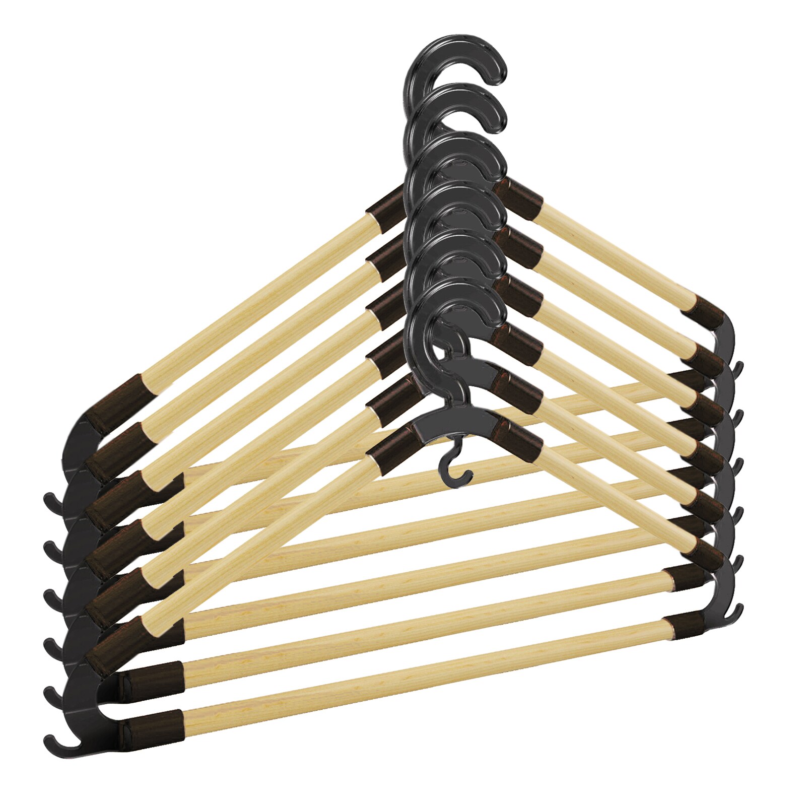 HTI-Living Kleiderbügel 6er Set Holz/Kunststoff