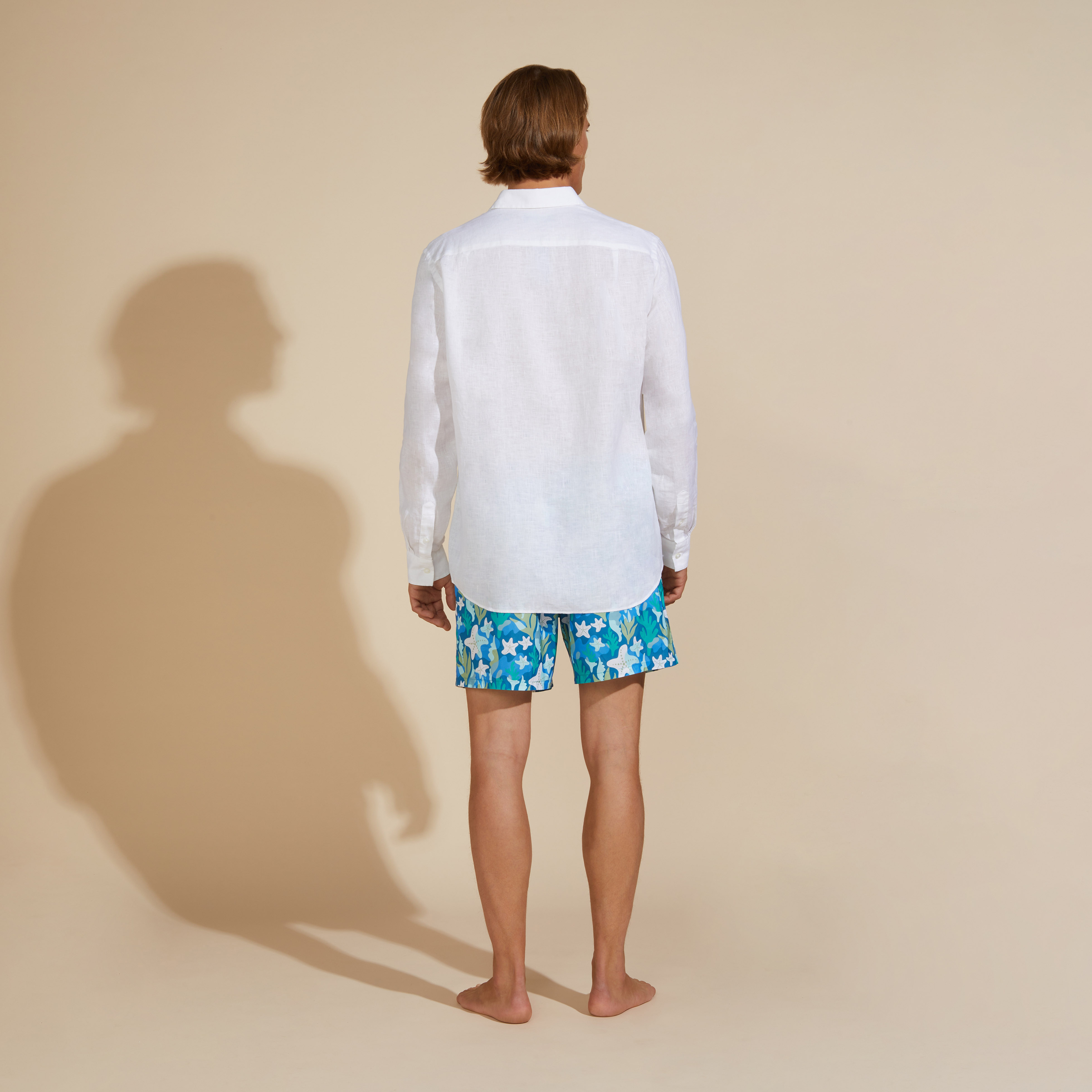 Chemise en lin homme unie
