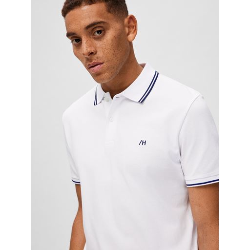 Selected Homme Dante Sport Polo T-shirt, Bright White, S