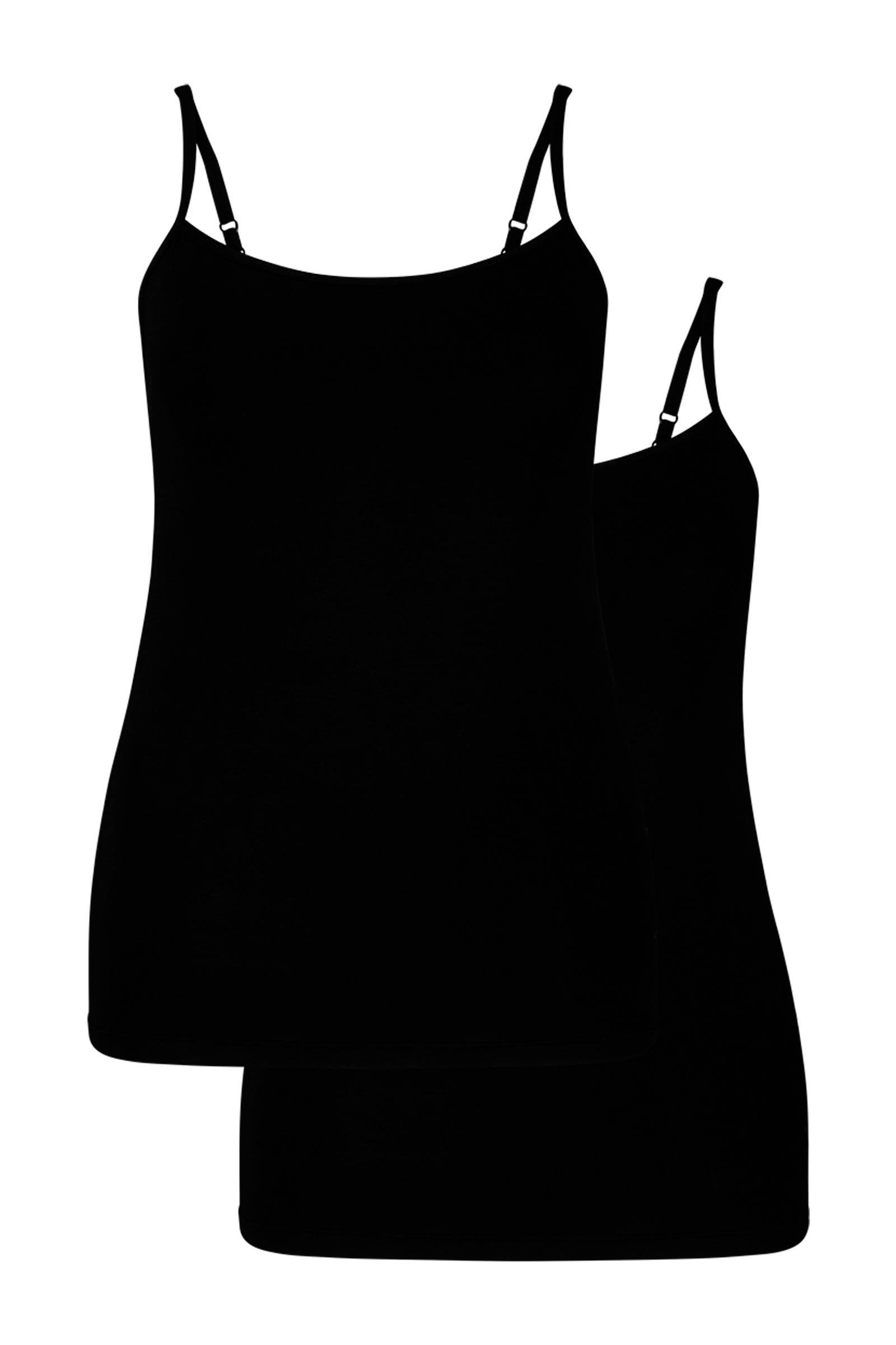 Bamboo Basics hemd Vera met bamboe (set van 2) zwart