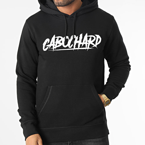 Sweat Capuche Cabochard Noir Blanc