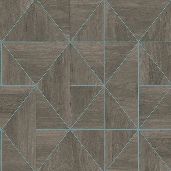 Papier peint architecture intissé bois diamant poivre