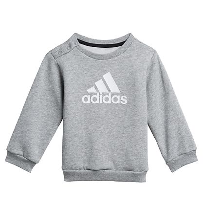adidas Performance Sweatset - Bos - Grau Meliert/Weiß