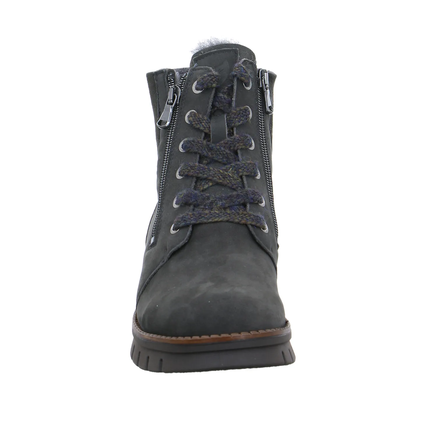 WALDLÄUFER Comfort-Boot Grau Leder  mit Wechselfussbett