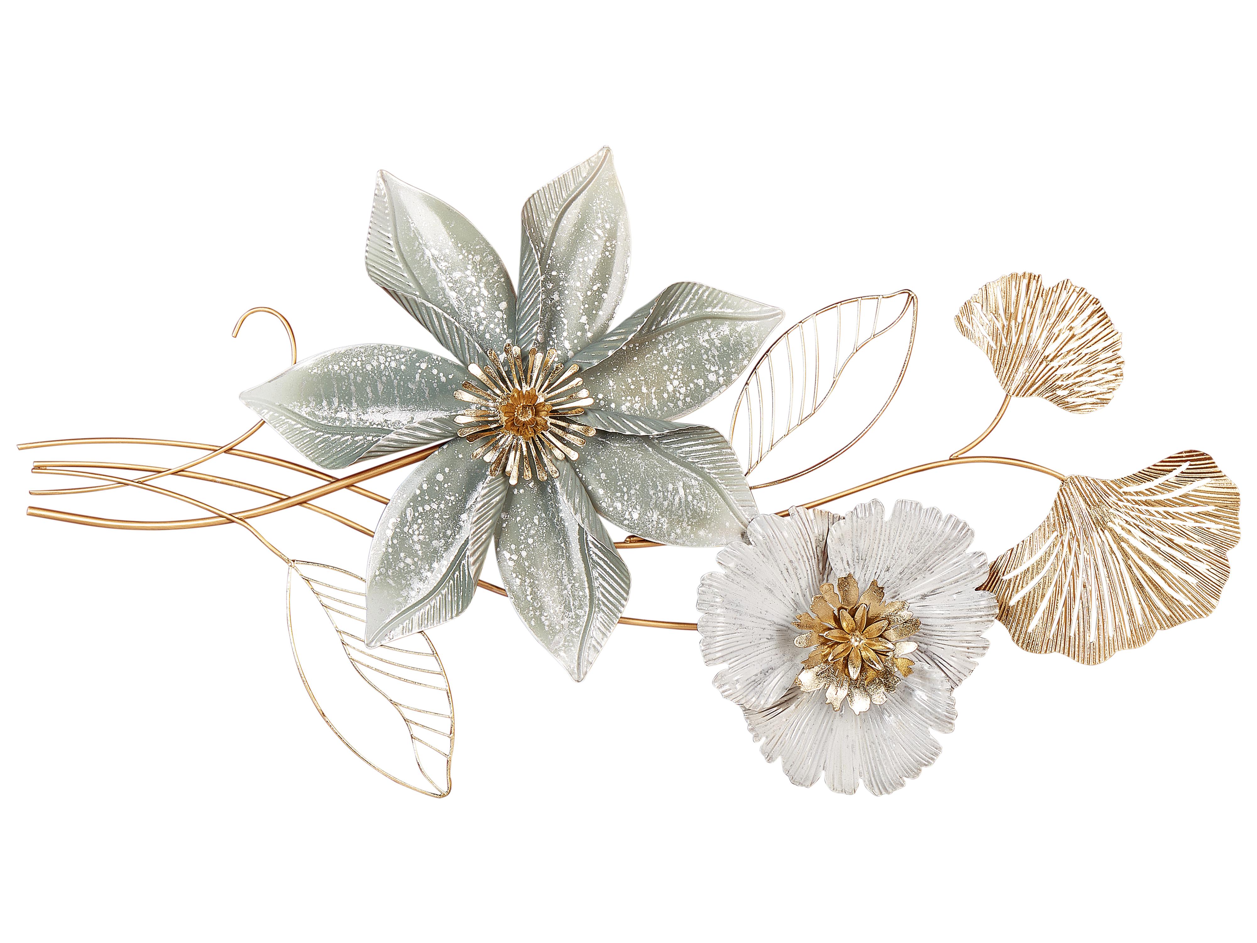 Wanddecoratie Bloem EUROPIUM Metaal 46 cm Goud