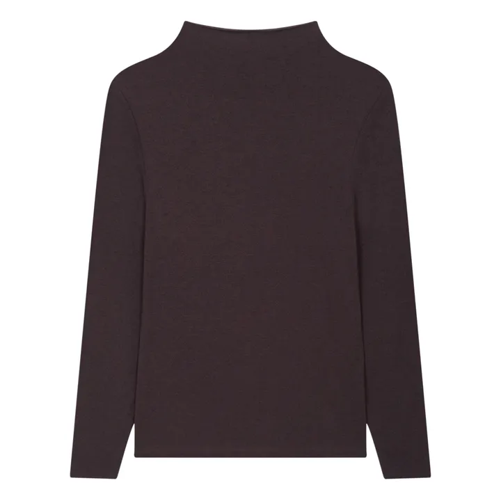 SMALLABLE BASICS Col Roulé Femme Manches Longues en Modal | Noir