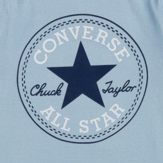 Coffret Bodie + Bonnet + Chaussons   Bleu        6-12 mois   de               Converse