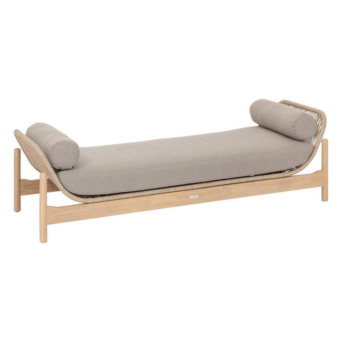 Banquette de jardin DEONA Taupe & Acacia