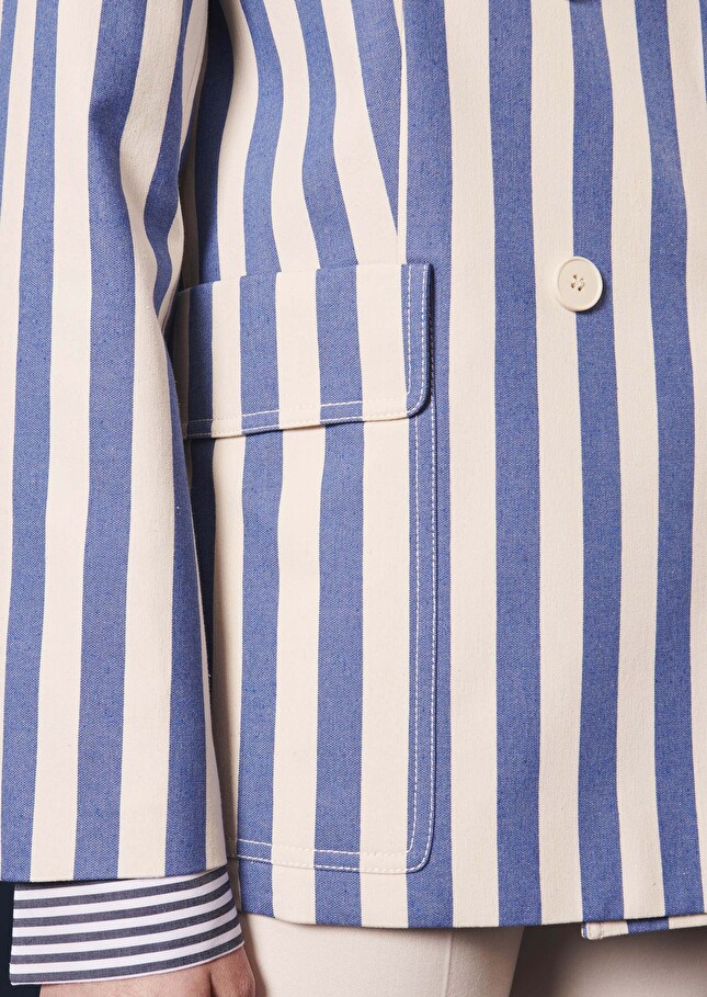 Veste Mylanbleue à rayures