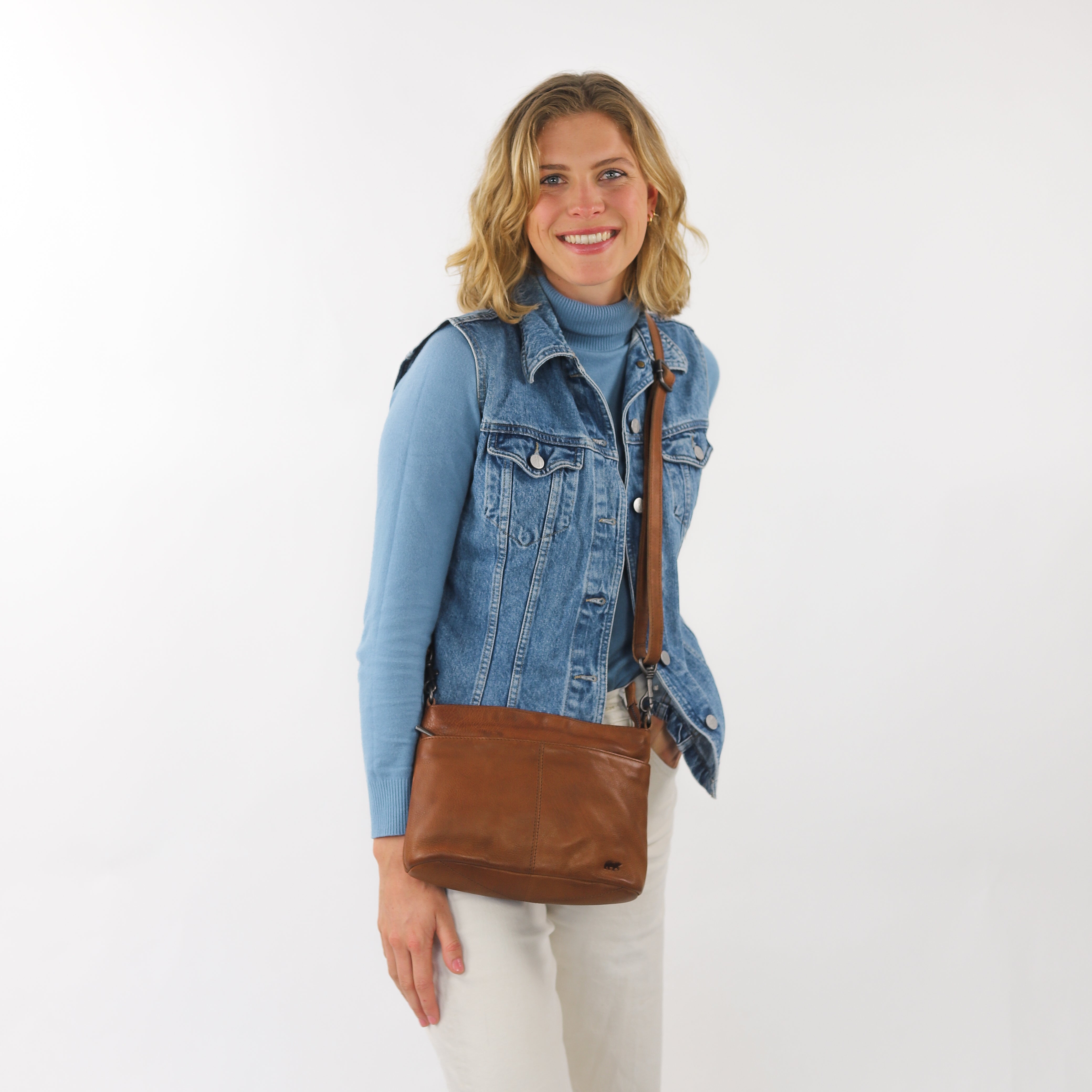 Schoudertasje 'Ashley' cognac Cognac