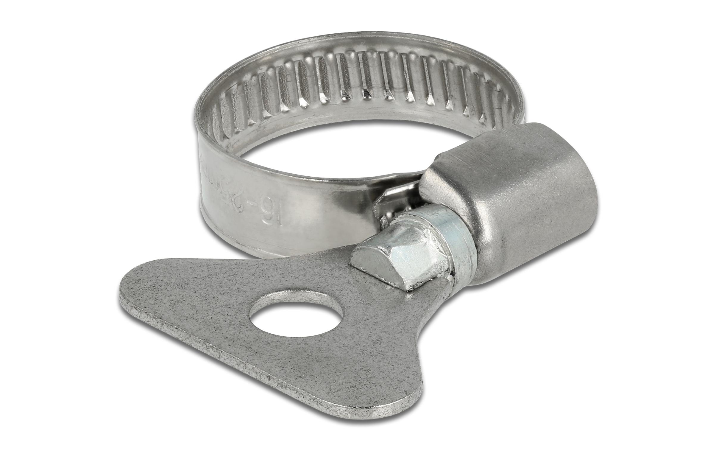 Schlauchschellen-Set 16-25 mm 10 StückSchlauchschelle mit Flügelmutter 16 - 25 mm 10 Stück Metall