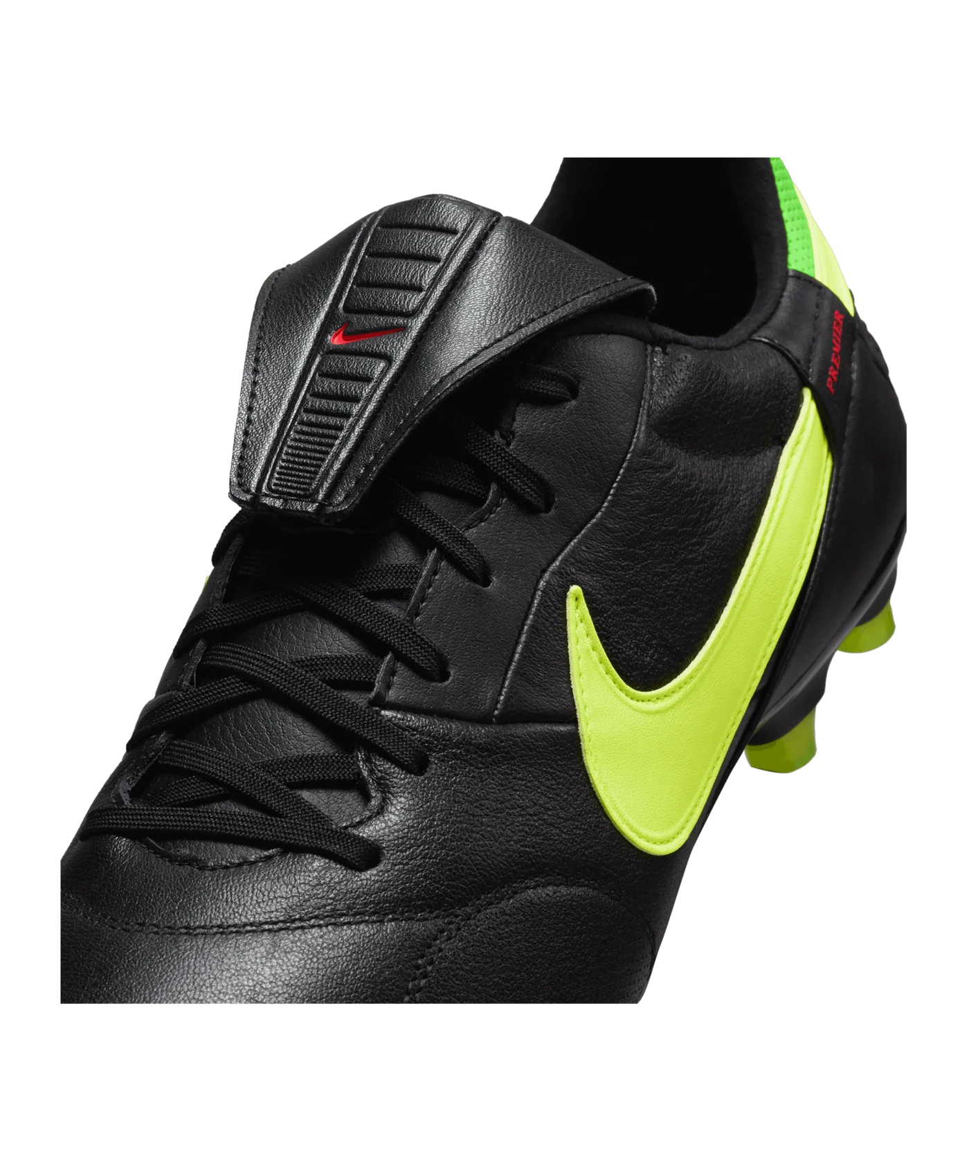 Nike X 11teamsports Premier III Leather FG Schwarz Gelb Grün F008