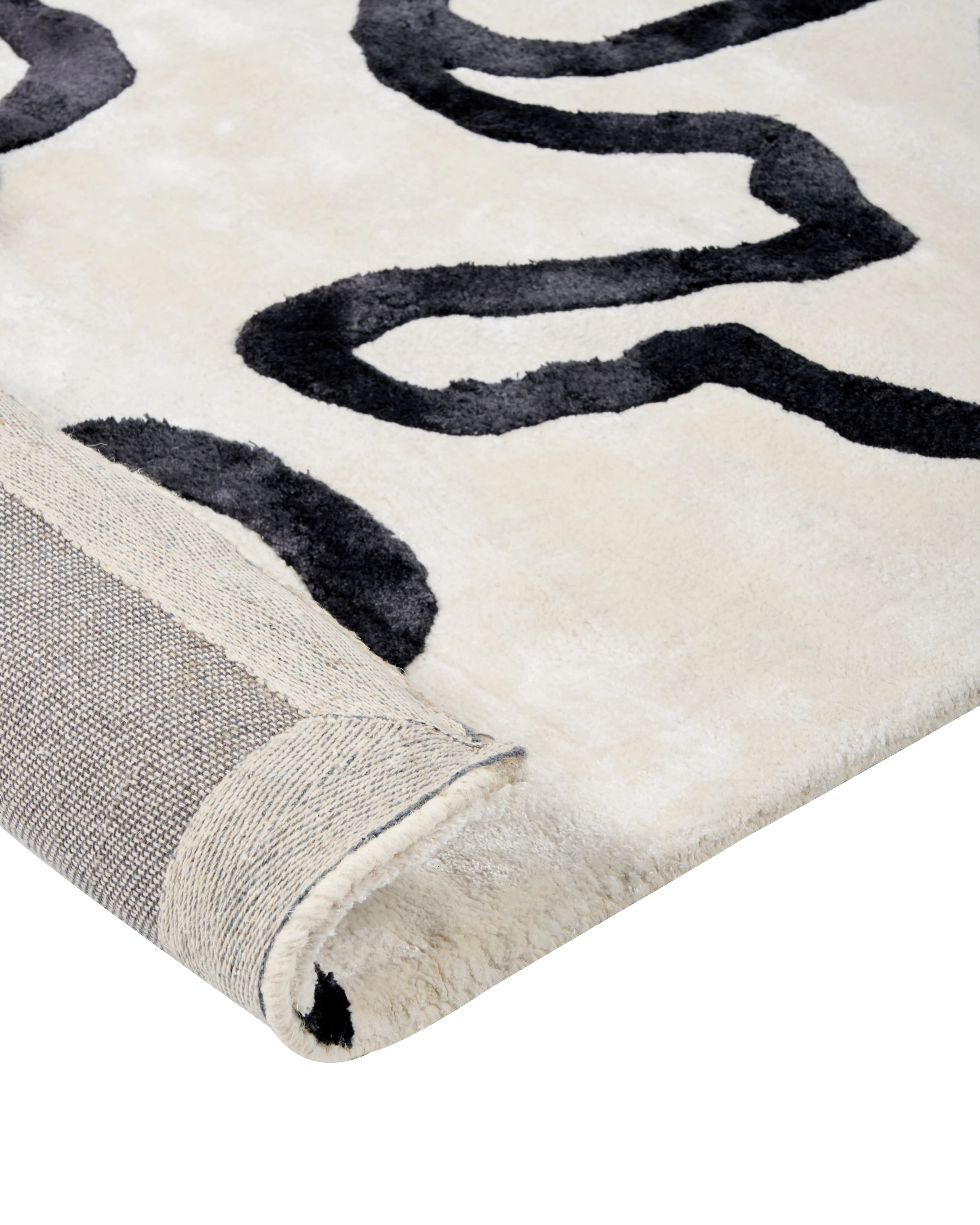 Vloerkleed KAPPAR Wit 160 x 230 cm Viscose