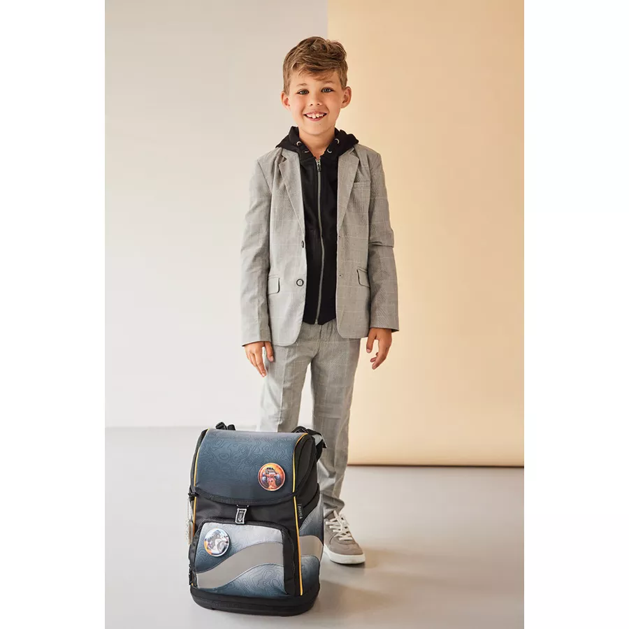 Belmil Schulranzen Premium Smarty Plus Set 5-teilig Black Grey