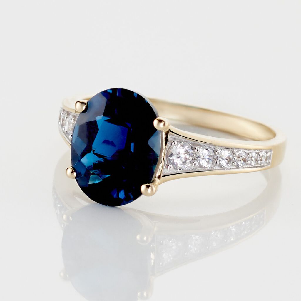 Bague Or Jaune Marie-camille Topaze Oxydes De Zirconium