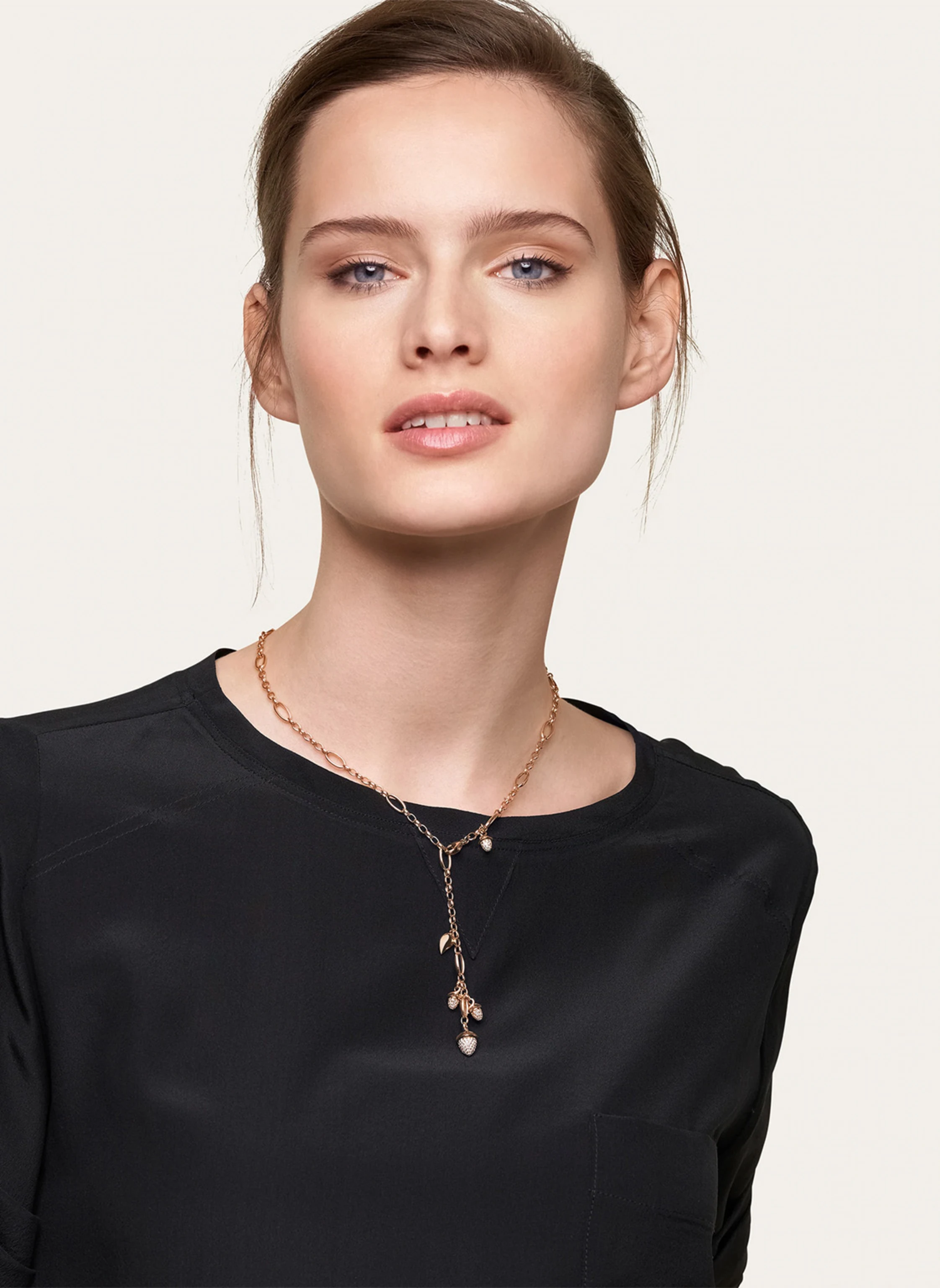 TAMARA COMOLLI Halskette NECKLACE MIKADO DELICATE 51 CM DIAMOND PAVÉ mit Diamant Pavé