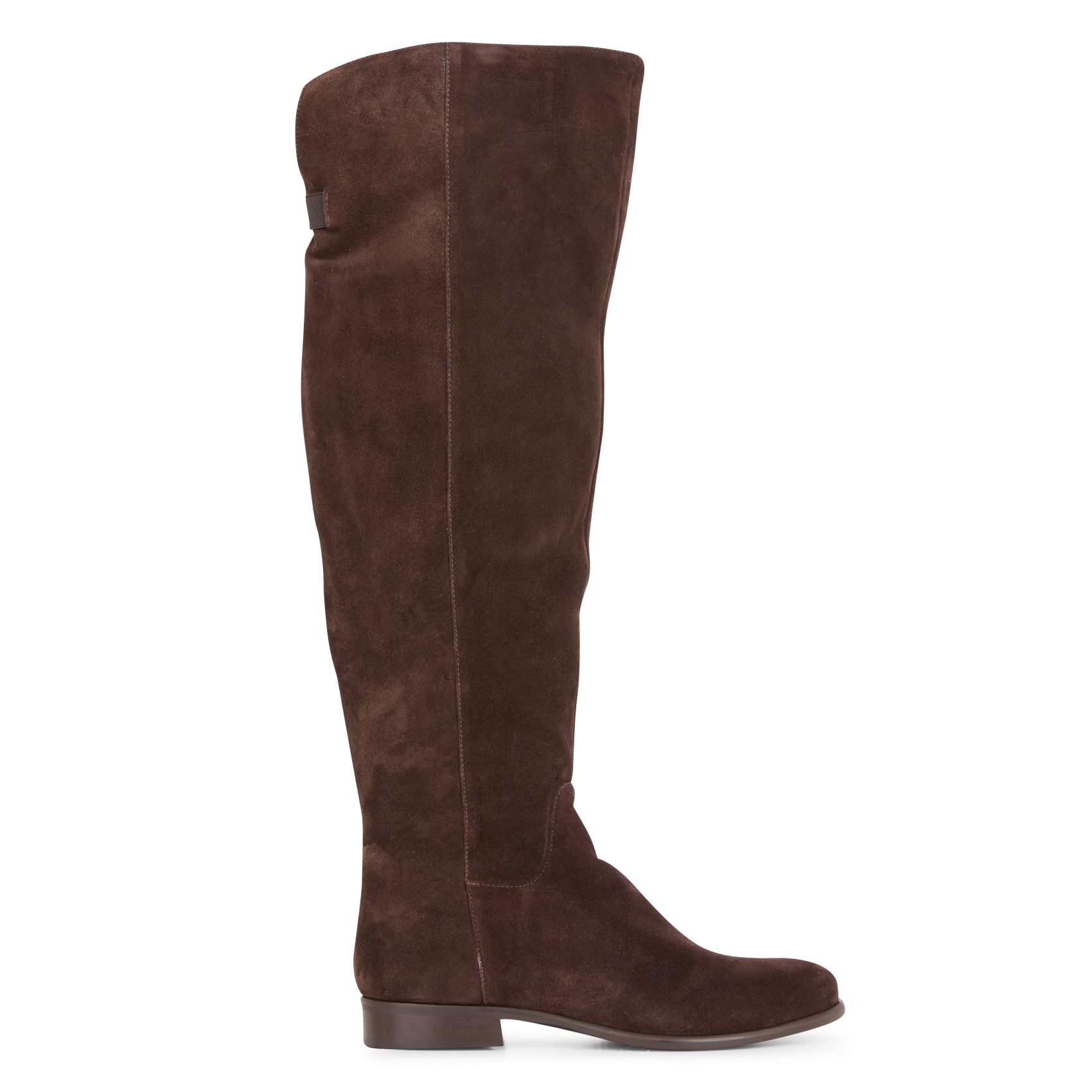 LAUREN - Bottes en cuir velours | Marron