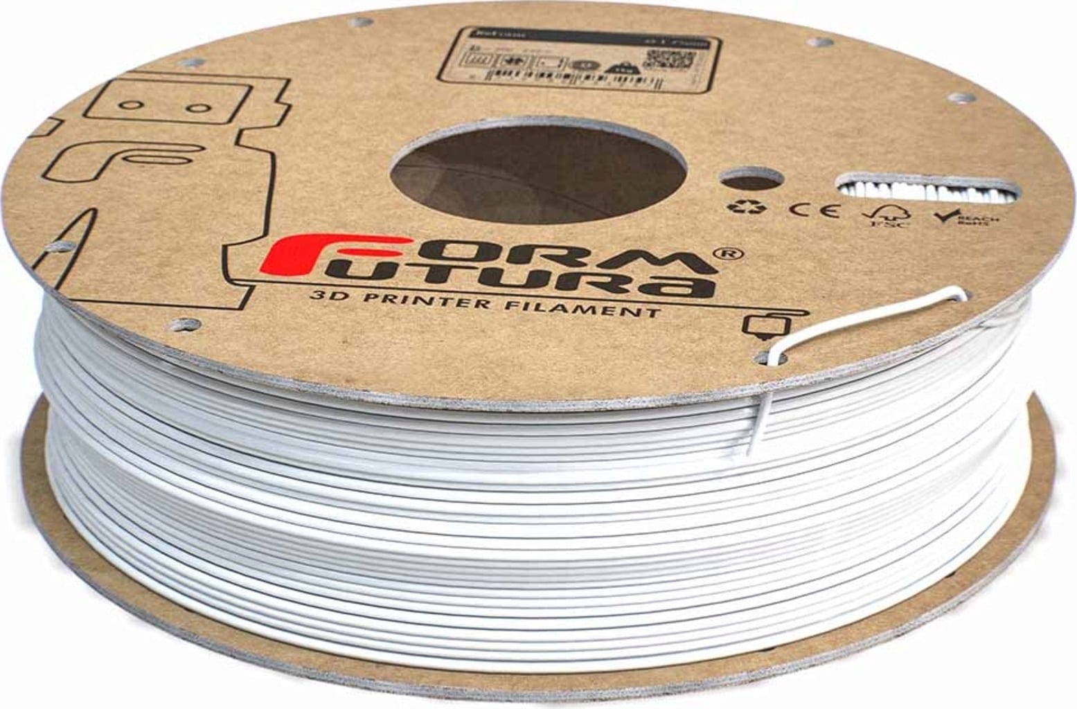 FormFutura  EasyFil PET White, 1,75 mm / 750 g    PET-Filament mit hoher Dichte, Härte & Steifigkeit
