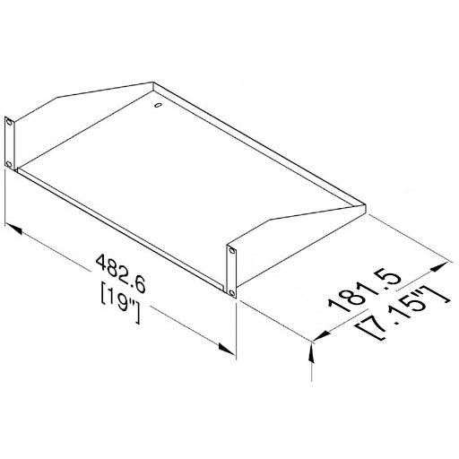 Penn Elcom R1194/2Uk-180 inlegsteun 180 mm diep 2U