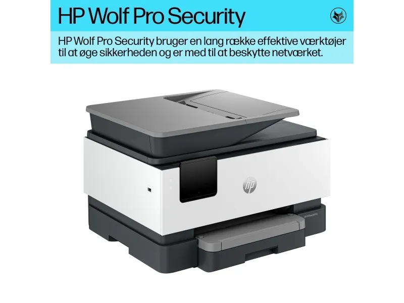 HP Officejet Pro 9120b All-in-One - Multifunktionsprinter - farve - blækprinter - Legal (216 x 356 mm) (original) - A4/Legal (medie) - op til 19 spm (kopiering) - op til 20 spm (udskriver) - 250 ark - 33.6 Kbps - USB 2.0, LAN, Wi-Fi(n), USB vært