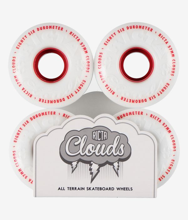 Ricta Clouds Rollen (white red) 57mm 86A 4er Pack