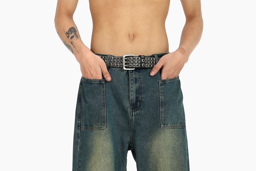Meiksip - Lage taille rechte pijpen losse jeans