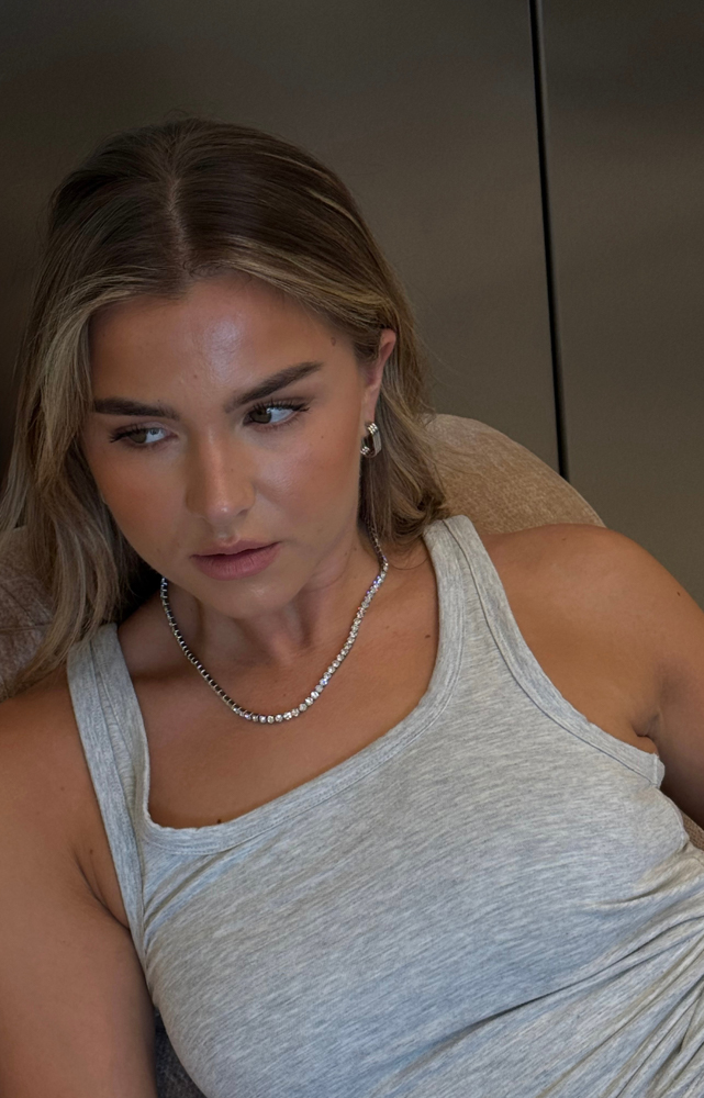 Tyla tennis ketting zilver