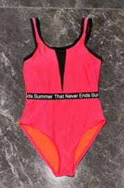Neon Splash Swimsuit - Roze