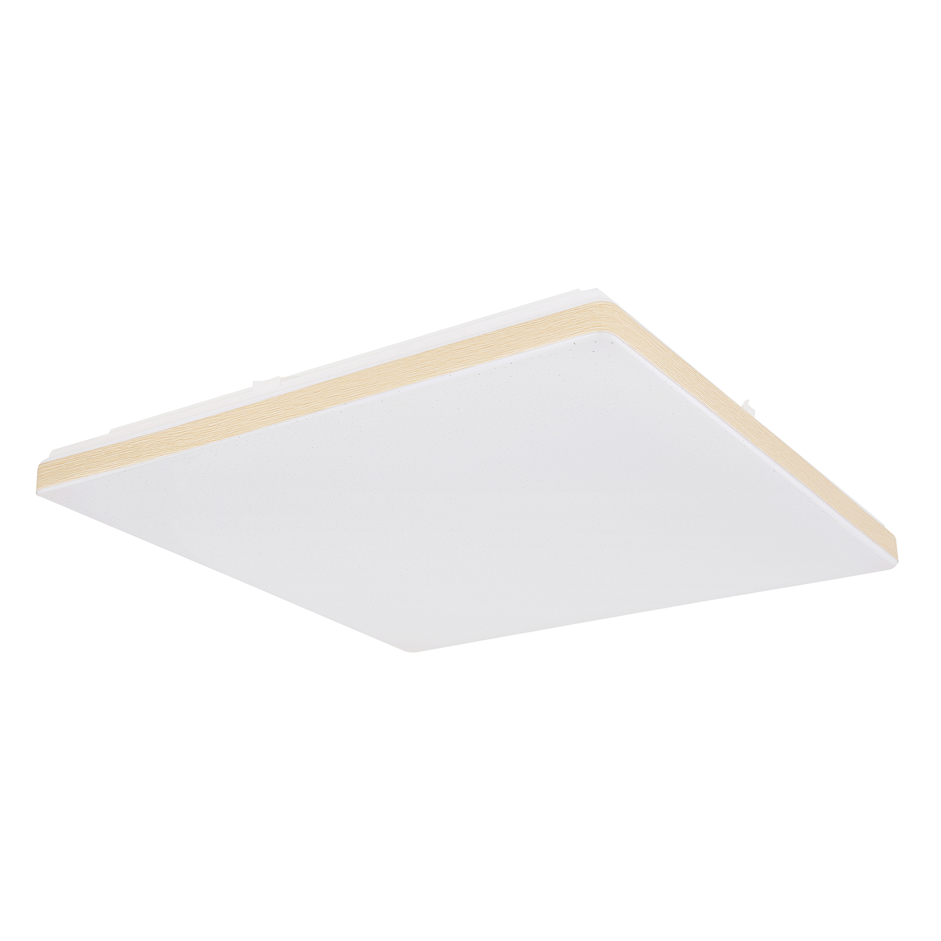 LED-Deckenleuchte - weiß-Holzoptik - Smart Home
