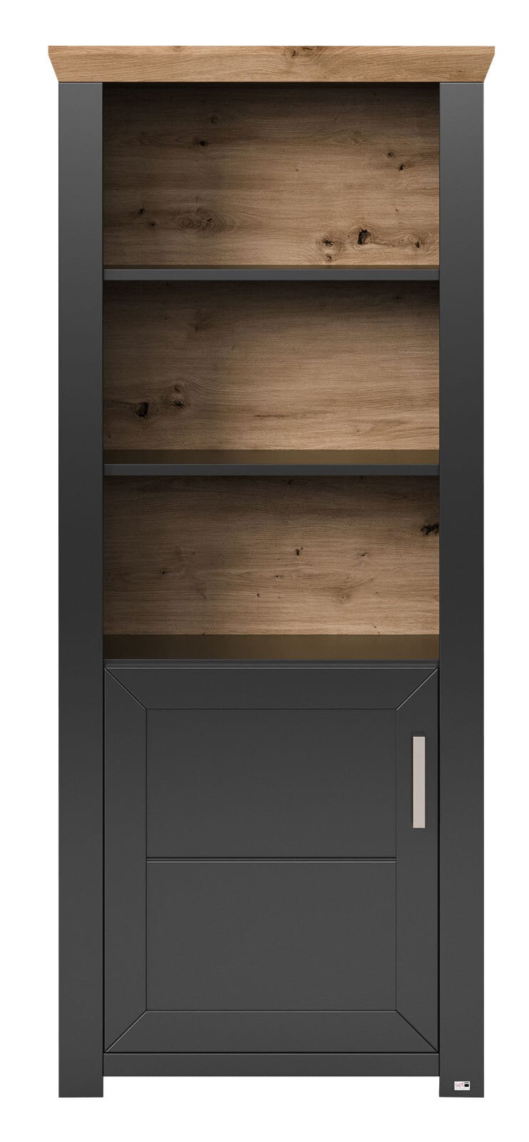 set one by Musterring Regalschrank YORK 09 anthrazit /Eiche Artisan