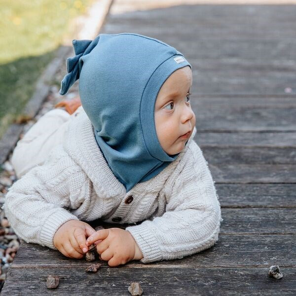 Køb Racing Kids Top Elefanthue Dino 1-lags Dusty Blue