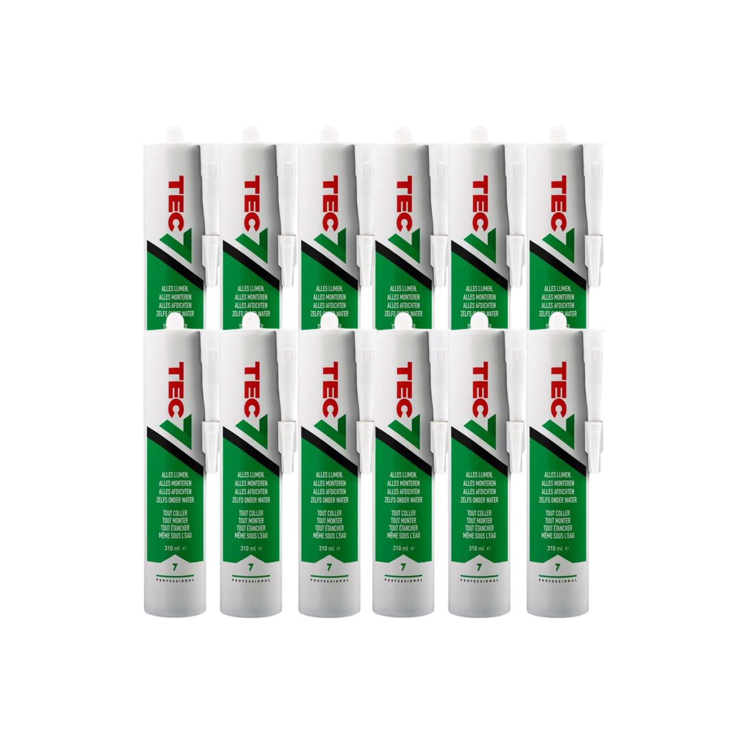TEC7 Montagekit - Wit - Koker - 310ml (12st)