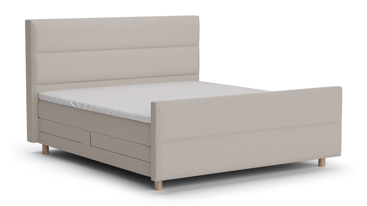 Elektrische boxspring Mica - Soft touch beige