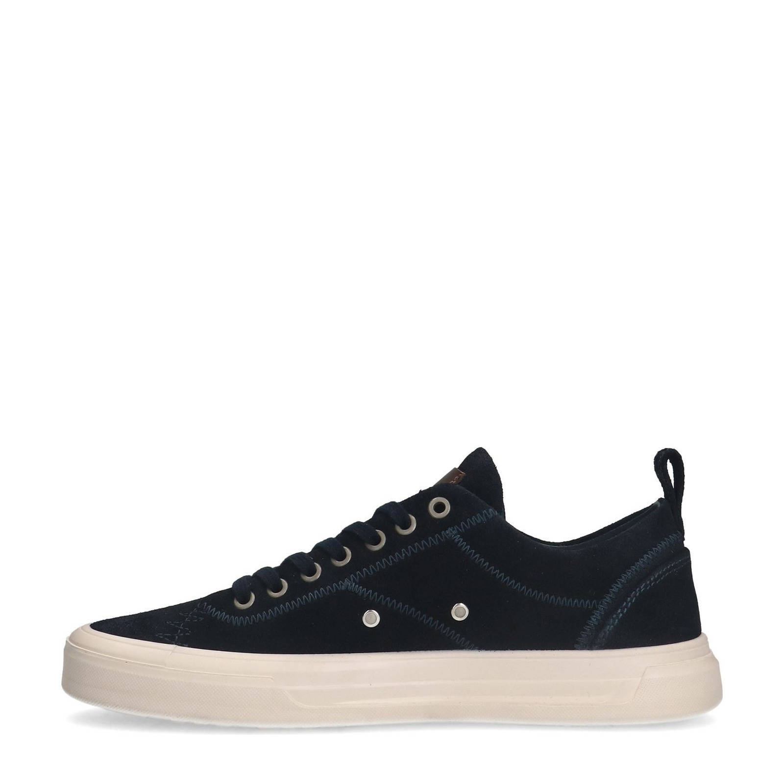 Manfield suède sneakers donkerblauw