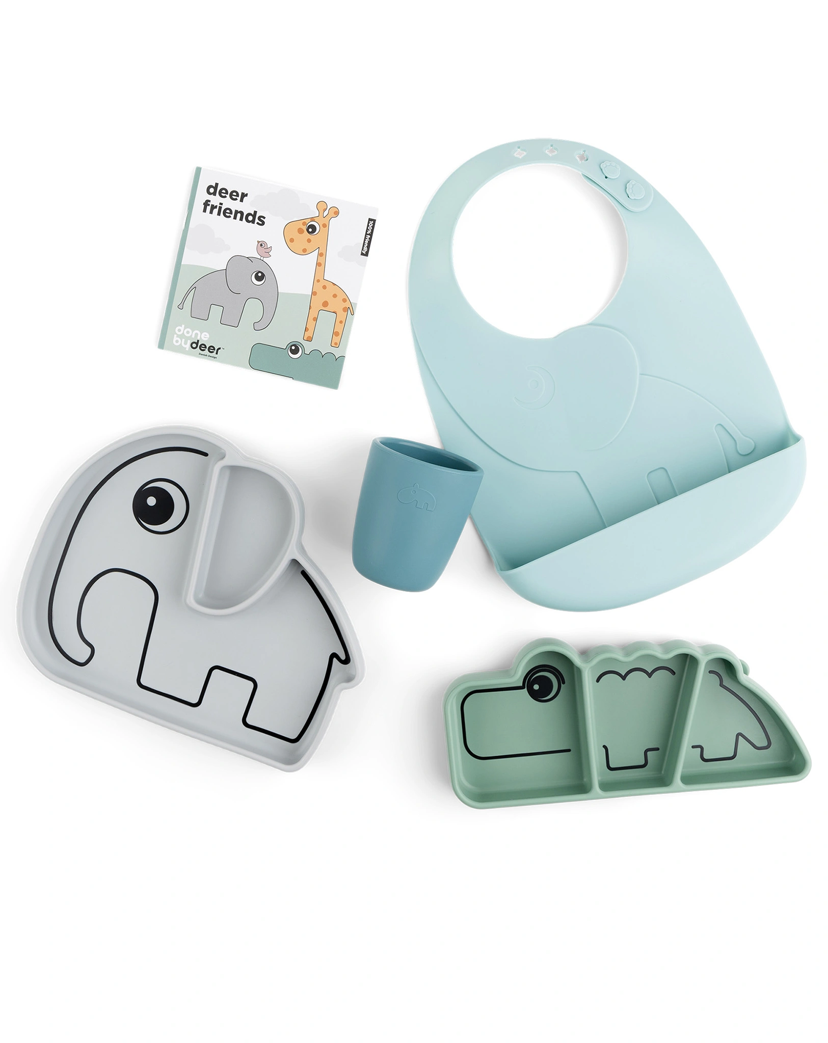 Geschirrset STICK&STAY 5-teilig in blau